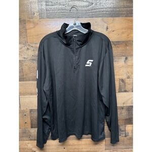 Snap On Tools Mens Black Long Sleeve 1/4 Zip Pullover Shirt Size L